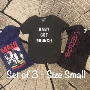 Set of 3 Size Small Graphic Tees